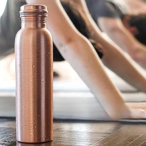 Leakproof Design 100% Pure Copper <b>Water</b> <b>Bottle</b> 600ml Solid Pattern <b>Water</b> <b>Bottle</b> with Bag for Export Sale - Product Image 4