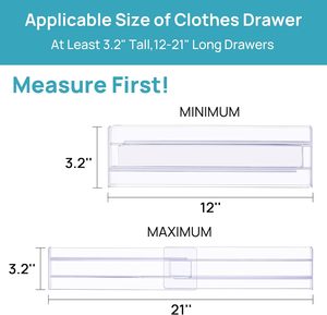 Big and <b>Deep</b> Drawer Clear Expandable Drawer Organizers Separator Adjustable Drawer Dividers <b>Shelf</b> - Product Image 2