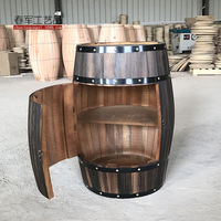 Meuble de table en bois baril de 101cm avec tabourets