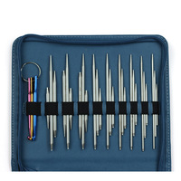 Ensemble d'aiguilles à tricoter circulaires interchangeables avec câbles tressés colorés