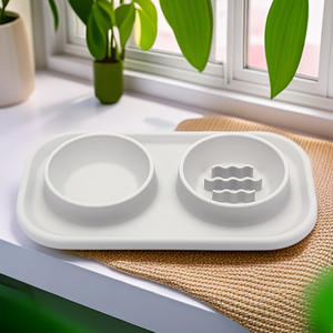 ODM & OEM mangkuk makanan lambat silikon satu bagian ongkos kirim anti-kelebihan mangkuk makanan air kucing anjing multifungsi untuk Solid kecil - Product Image 3