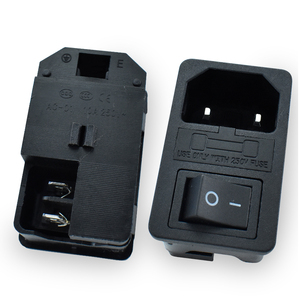 Prise de courant IEC320 C14, interrupteur à bascule AC 250V 10A, prise à 3 broches, prise de courant avec interrupteur à bascule et fusible - Product Image 3