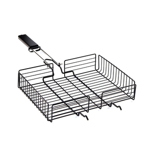 Cast Iron Barbecue <strong>Grill</strong> Basket Portable BBQ <strong>Grill</strong> Net for Fish Steak <strong>Vegetable</strong> - Product Image 5