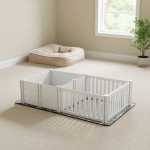 Enclos de mise bas pour chiots avec hauteur de porte réglable, 73x38x19.7 pouces, pour chiens de taille moyenne, barrières et enclos pour animaux de compagnie - Product Image 2