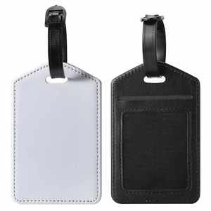 PU Leather <b>ID</b> Card Holder White Blank Luggage <b>Tag</b> for Sublimation Custom Leather Blank Luggage <b>Tag</b> - Product Image 2
