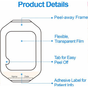 10*12cm tambalan transparan 1626W diperkuat ganti PICC tambalan cateterisasi vena Pusat Film fiksasi bernapas - Product Image 6