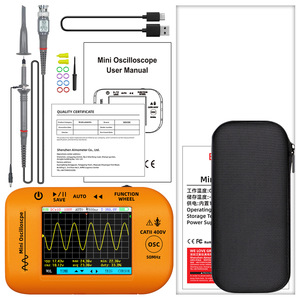 BSIDE มินิออสซิลโลสโคป 50MHz ช่องสัญญาณเดี่ยวแบบพกพาหน้าจอสีดิจิตอลพร้อมโพรบและเคส - Product Image 1