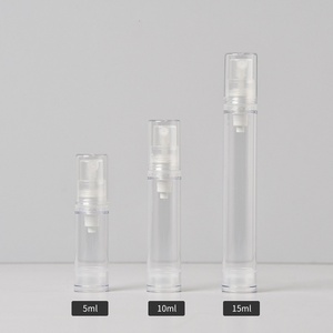 Sang Trọng Nhựa Chăm Sóc Da Không Có Không Khí Bơm Chai Rỗng Mini <span class=keywords><strong>5Ml</strong></span> Rõ Ràng Huyết Thanh Mỹ Phẩm Ống <span class=keywords><strong>10Ml</strong></span> 15Ml Mắt Kem Nền Tảng Chai - Product Image 3