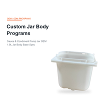 Fabricant de Pots à Sauce Personnalisés OEM, Pot à Condiment avec Pompe de Qualité Alimentaire 1,9 L pour Restaurant, Fast-Food, Bar à Salades