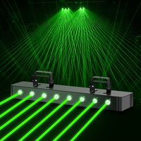 8 projecteurs laser verts 500mW avec contrôle DMX512, IP33, Ra95, AC110-220V pour DJ, discothèques, bars et boîtes de nuit