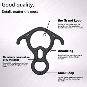 50kn Rescue Figure 8 Descendeur pour rappel assurage alpinisme pour <span class=keywords><strong>camping</strong></span> et randonnée - Product Image 3