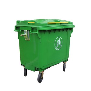 Customized 660L extra-large capacity wheeled sanitation <b>bin</b>, 1100L push-pull trailer type. - Product Image 2