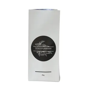 High quality Coffee Sachet Flat Bottom bag coffee bag with one-way degassing valve plastic packaging bag