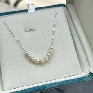 Vente directe d'usine, collier de perles d'eau douce naturelles de 11-12 mm, forme ronde à forte luminosité avec de légères imperfections, accessoire cadeau pour maman - Product Image 1