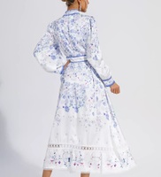 Robes d'Affaires de Carrière pour Femmes, Certifiées ISO, OEM, Haute Qualité, Maxie Florales en Crêpe pour Dames de Bureau, Respirantes et Éco-Responsables