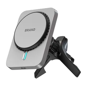 Amazons Best Seller List Magnetic Car Mount Mobile Phone Holder 15w Fast Qi Wireless Car Charger with Cooling Fan