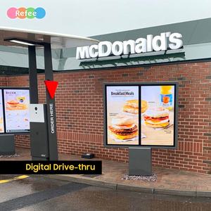 Extérieur 32 43 55 65 75 4k Drive through Hd Android Totem auto-paiement kiosque écran tactile Lcd affichage numérique Menu panneau Restaurant - Product Image 5