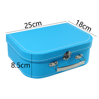 Boîte d'emballage personnalisée en carton miniature pour enfants, bébé, couverture rétro, valise colorée, boîte cadeau pour bonbons avec poignée