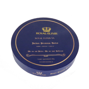 Boîte à gâteau ronde personnalisée de luxe avec feuille d'or pour Dubaï, emballage de chocolat Kunafa, boîtes à chocolat de luxe pour la nourriture de Dubaï, vente en gros - Product Image 4