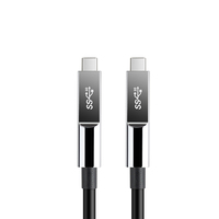 Kabel VCOM USB3.2 Tipe C 8K 60Hz Video Audio 60W Pengisian Daya 10Gbps Data 5m 15m untuk Otomasi Industri Kontrol Perangkat Jarak Jauh