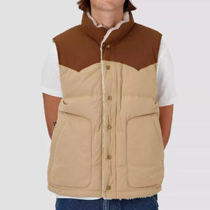 Gilet piumino Color contrasto retrò <span class=keywords><strong>Pile</strong></span> polari Sherpa <span class=keywords><strong>Pile</strong></span> Double-face Wear gilet con Logo personalizzato piumino caldo - Product Image 1