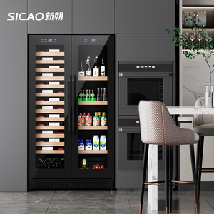 SICAO – <span class=keywords><strong>réfrigérateur</strong></span> à vin de luxe à double usage, lumière LED, grande capacité, contrôle indépendant de l'humidité, refroidisseur de vin - Product Image 4