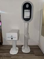 Cabine photo ovale 13 pouces pour iPad avec panneau d'impression pour événements et mariages, avec boîte d'impression intégrée