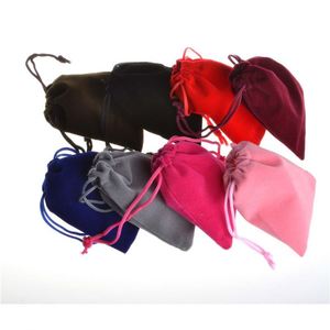 Red,Green,Blue,Purple,Yellow,Black,Brown,Atrovirens Color Velvet <b>Pouch</b> - Product Image 1