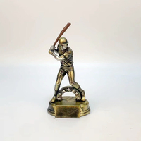 Personnalisable Résine Artisanat Maison Salon Décor Art Sculpture Match Souvenir Cadeau Antique Or Joueur De Baseball Figure Trophée Statue