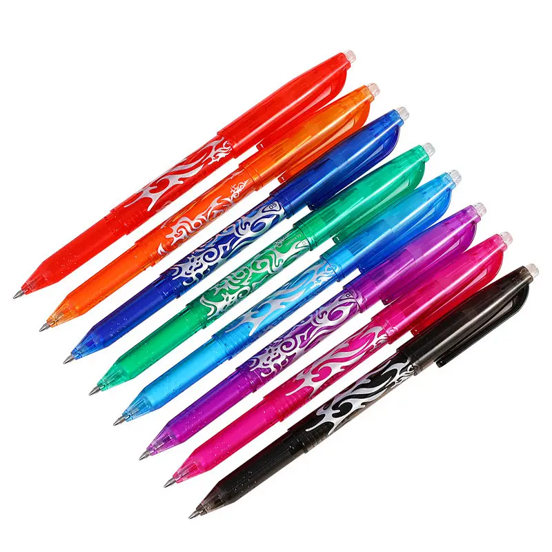 Customized logo heat sensitive disappearing ink erasable pen plastic gel pens for students