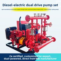 Pompe à incendie complète EDJ sur châssis, double alimentation diesel-électrique, double entraînement, grande capacité (2 000 GPM) pour le commerce international