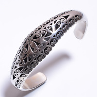 Bracelet simplement fin pour femmes et filles Bracelets en argent sterling 925, exportateur de bijoux de bracelet fin fait main antique