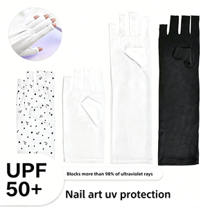 Guantes de nailon con protección UV para arte de uñas, aislamiento térmico, antideslizantes, para lámpara de <span class=keywords><strong>fototerapia</strong></span>, salón de uñas, venta al por mayor - Product Image 3