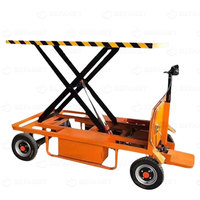 Carretilla Eléctrica de Plataforma Plana de 4 Ruedas, Manual, para Agricultura, de 1.5m, 2m y 2.5m