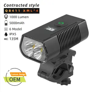 1000 Lumens Ipx5 Led Waterpoof Usb XML T6 Led Bicycle Light For Cycling