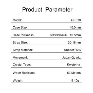 Excellente offre bracelet en caoutchouc montre étanche montre à quartz pour hommes et femmes à la mode - Product Image 5