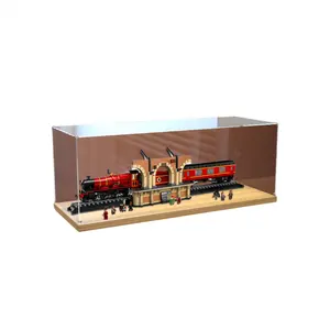 Koleksi mainan Desktop kotak Display akrilik bening melindungi kotak Display Model Lego akrilik untuk figur