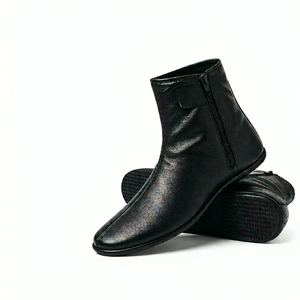 <b>Ankle</b>-Length Pure Genuine Leather Khuffs Custom Logo ODM Winter Islamic <b>Socks</b> with Side Zipper Casual Quick Dry - Product Image 1