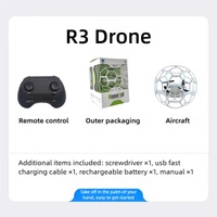 Mini-drone volant R3, modèle Football, à succès, mode sans tête, commutation de vitesse, rotation à un clic, contrôlé par application, piles incluses