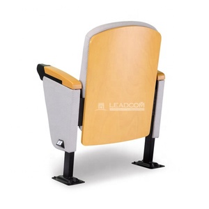 Asiento de iglesia de auditorio tapizado cómodo reversible de alta calidad, asiento de teatro escolar - Product Image 4