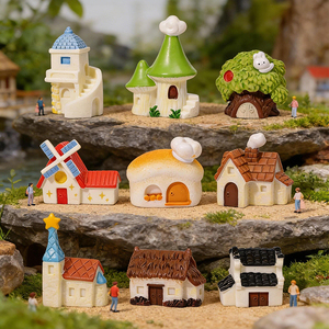 Ornements de maison en résine miniatures en gros, miniatures de jardin féerique, miniatures de maison de poupée, ornements de micro-paysage, décorations DIY - Product Image 4