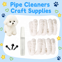 Kit de loisirs créatifs DIY pour chien mignon en écouvillons de chenille, avec poils de corail, fabrication OEM ODM pour enfants, jouet créatif