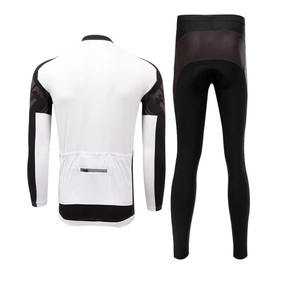Completo Professionale Personalizzato Anti-UV Traspirante per <span class=keywords><strong>Ciclismo</strong></span>, Maglia a Maniche Lunghe e Pantaloni Lunghi, Set Invernale per Bici, Uniforme <span class=keywords><strong>da</strong></span> Ciclista per Uomo - Product Image 4