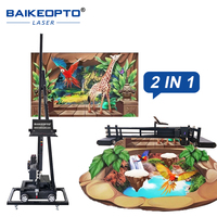 Mesin cetak lukisan dinding dan lantai tahan air Printer Inkjet dinding foto 5D sangat resolusi 3D