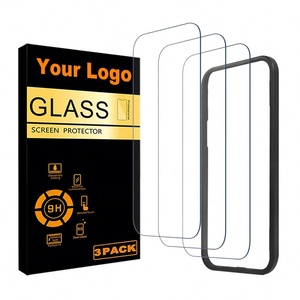 Protector de Pantalla de Vidrio Templado de Grado Profesional, Anti-rayaduras e Impermeable, Paquete de 3 Unidades, para <span class=keywords><strong>iPhone</strong></span> 15, 16, 17 Pro, 18 Max, Gran Venta - Product Image 1