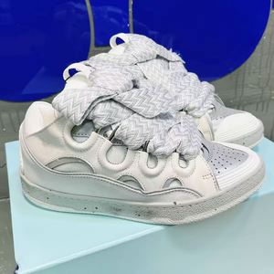 Chaussures de sport rétro de luxe de qualité supérieure, baskets décontractées en cuir style chunky pour la course et la marche - Product Image 4