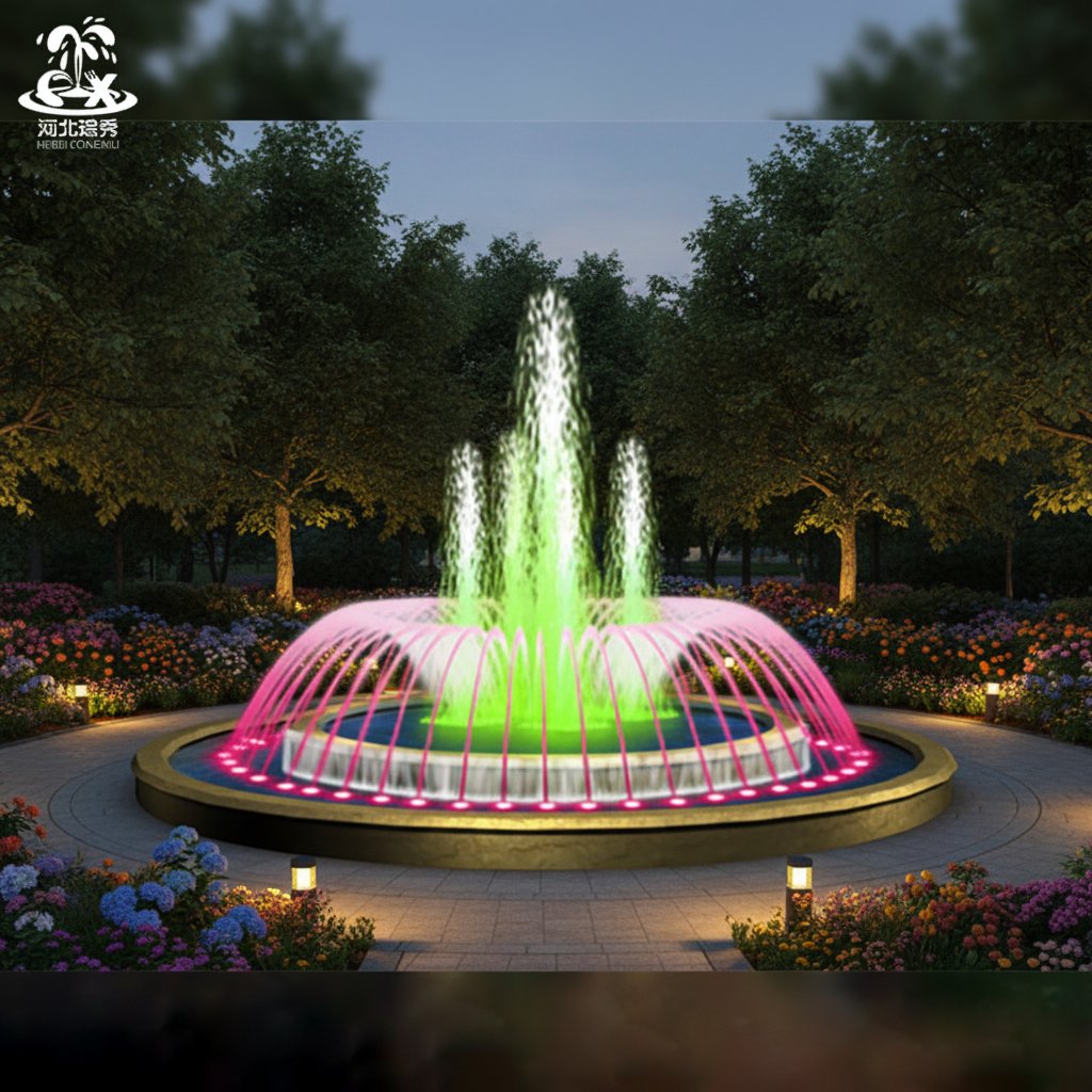Outdoor Light Shows Music Fountain Factory Led Music Fountain Pool Dancing Water Fountain Equipment