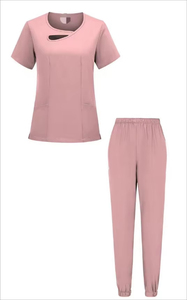 Tenues d'uniformes médicaux unisexes à col en V de haute qualité pour professionnels, ensembles de blouses tissées avec détection d'aiguilles et service OEM pour hôpitaux et cliniques - Product Image 4