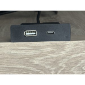 Elara 22 In <b>Light</b> Oak Finish 2 Drawer Nightstand Bedside Table With Usb Charging Ports - Product Image 3