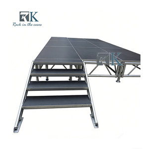 Scène portable en aluminium, robuste, réglable en hauteur, pour présentation - Product Image 1